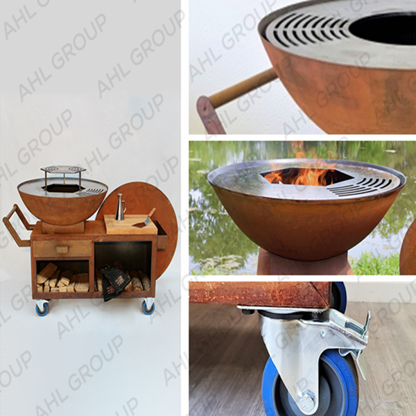 <h3>Rustic Style Outdoor Corten BBQ Customized Corten Grill </h3>
